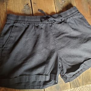 Old Navy black linen shorts
